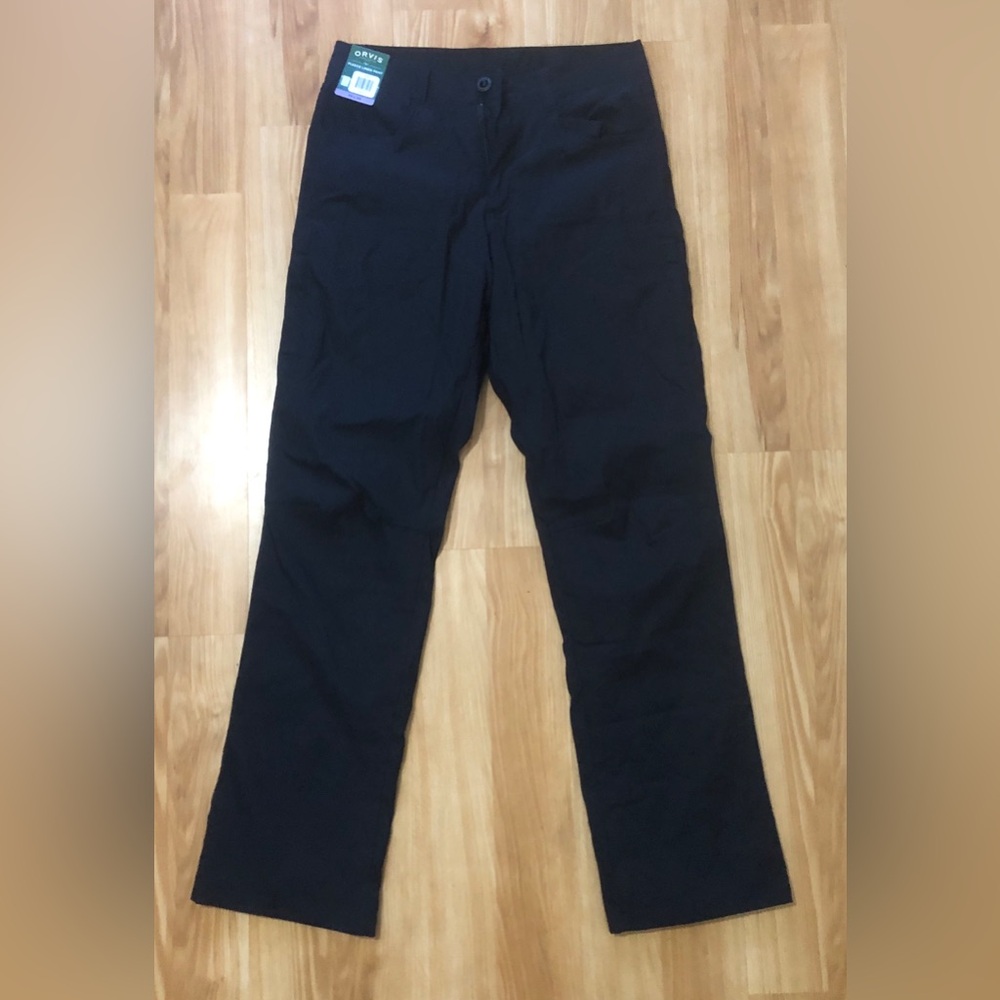 Orvis Black Men's Chinos - Straight Leg. Fleece Lined Pant.